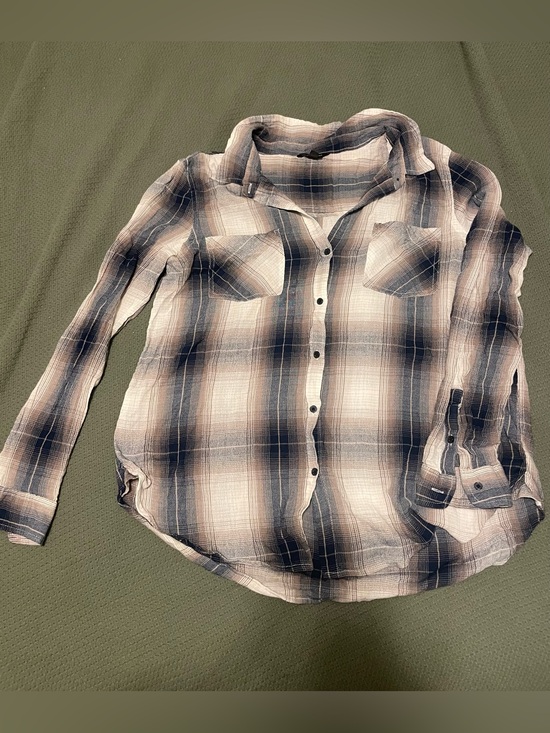 Lucky Brand Tops - Lucky Brand Plaid Button-Down Shirt - Navy & Cream